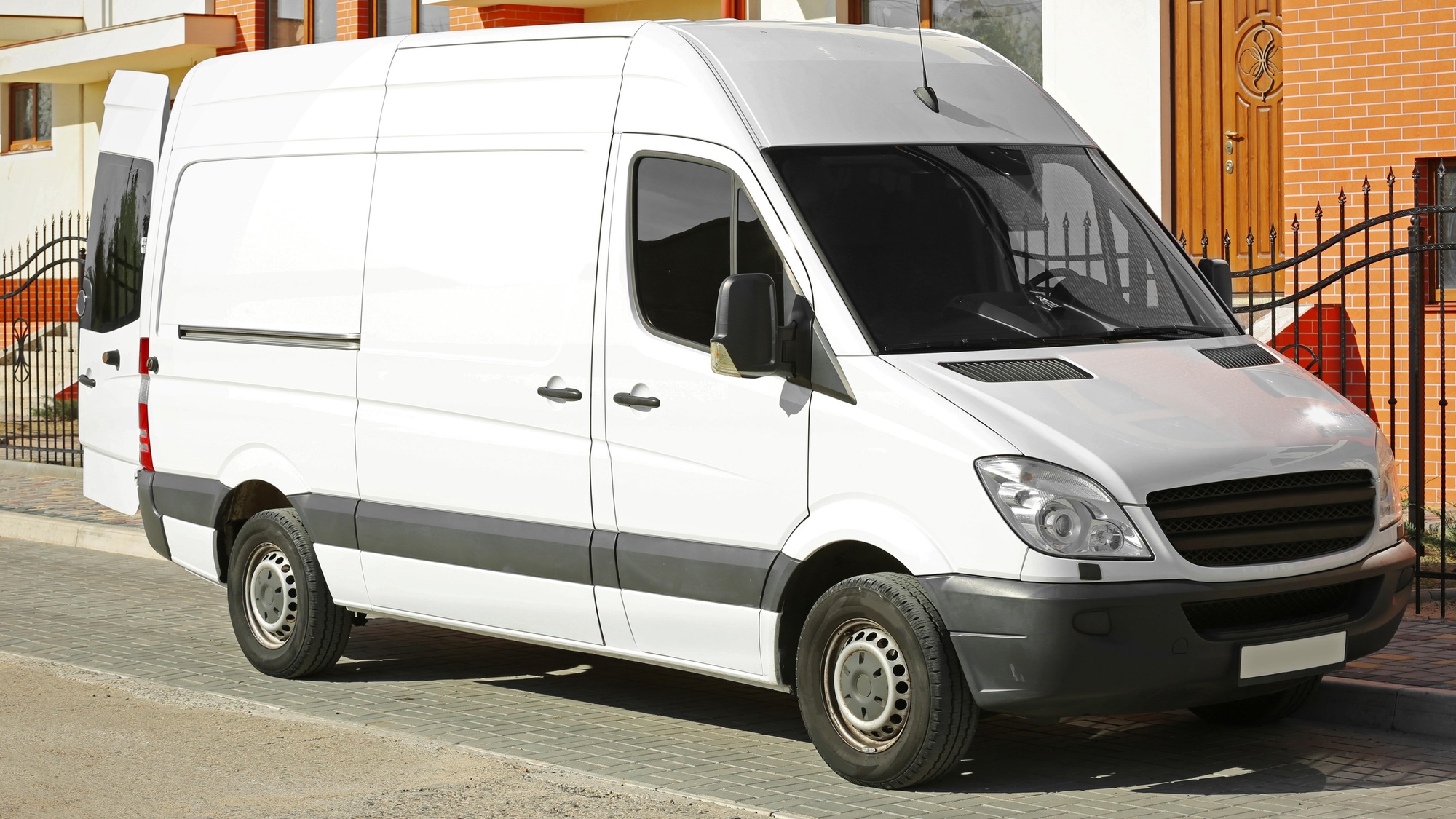 Van mockup isolated concept, Truck mock up